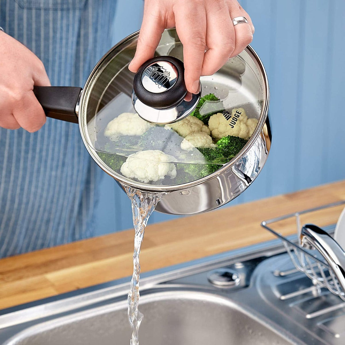 Judge vista J3A1A 3 piece draining saucepan set