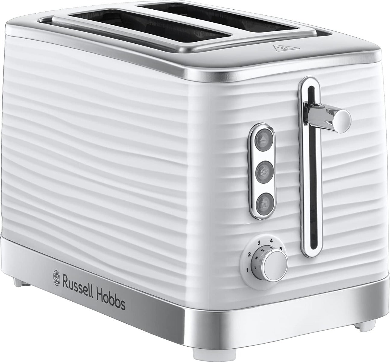 Russell Hobbs 24370 Inspire High Gloss Plastic Two Slice Toaster, White
