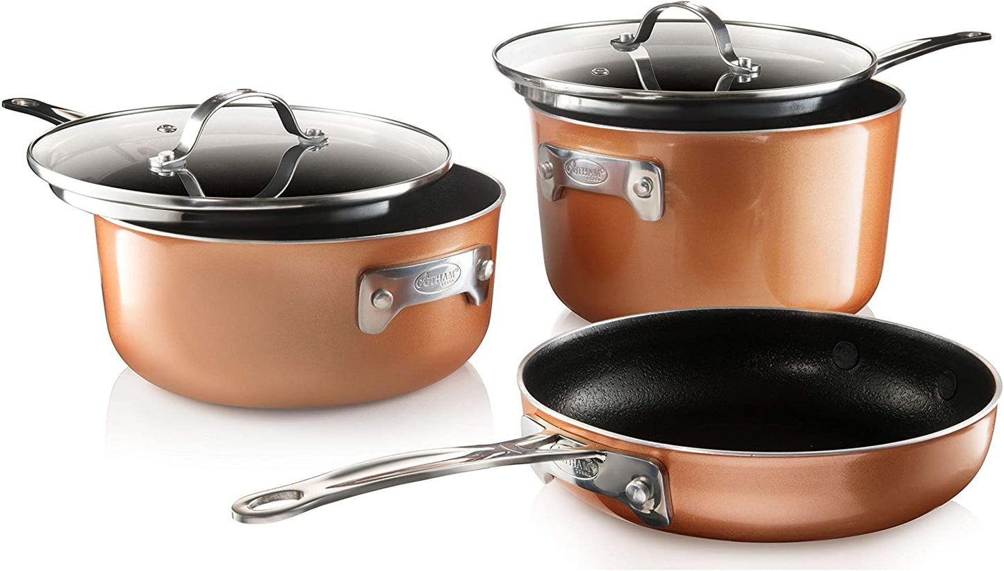 Gotham Steel 2874 Stackmaster 10 Piece Cookware Set
