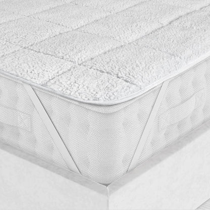Dreamland Intelliheat+ fast heat Scandi Full Bed size Sherpa Underblanket | King size electric blanket 200 x 150cm | 2 controls, 6 temperature settings