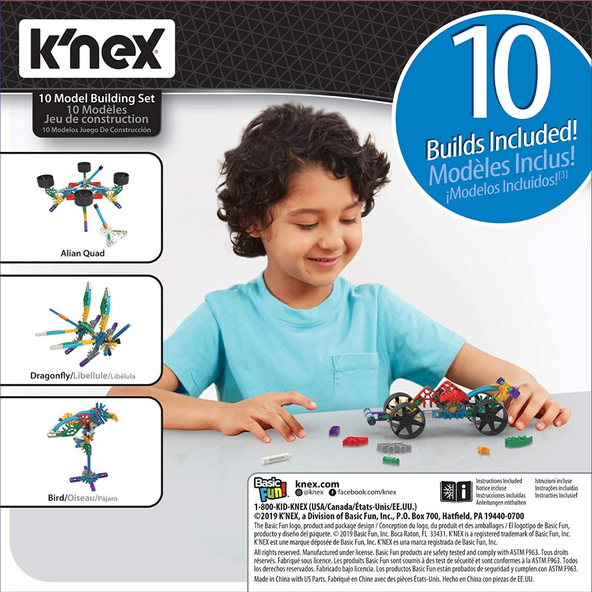 K'NEX 10 Model Building Set, Educational Toys for Boys and Girls, 130 Piece Stem Learning Kit