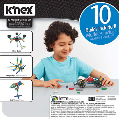 K'NEX 10 Model Building Set, Educational Toys for Boys and Girls, 130 Piece Stem Learning Kit