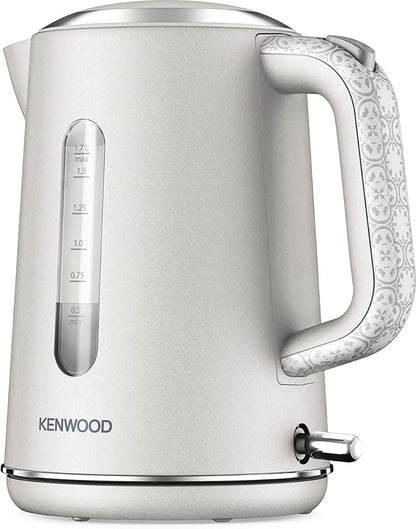 Kenwood ZJP05.A0CR Abbey Cream Design Kettle, 1.7L With Flip Load - Stone - White