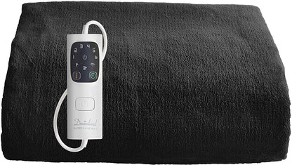 Dreamland Relaxwell Intelliheat+ 5 Minute Fast Heat Luxury Black Heated Electric Throw | 120 x 160cm | 1 Control, 6 Temperature Settings
