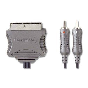 Bandridge VL7585 Scart 2 Phono Lead Cable 5m Male-Male