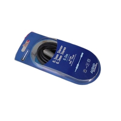 Bandridge AL386 6.3mm-6.3mm stereo male- female jack plug- 6m