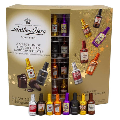 Anthon Berg - Chocolate Liqueurs - Famous Liqueur Brands - 64 bottles 1 Kg - With a Delicious Liquid Filling