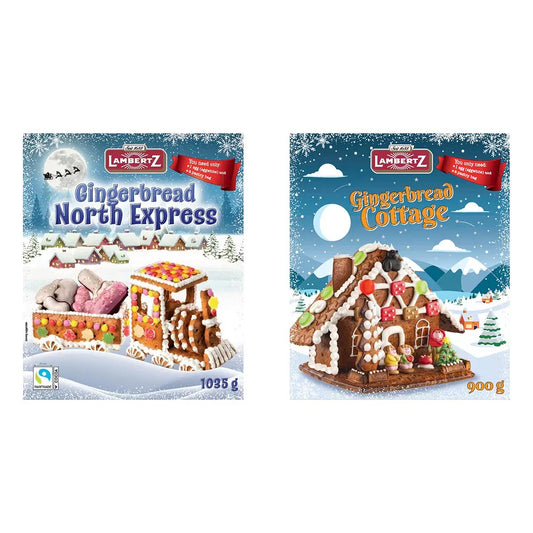 Gingerbread Cottage and Northern Train Decorating Kit product pack