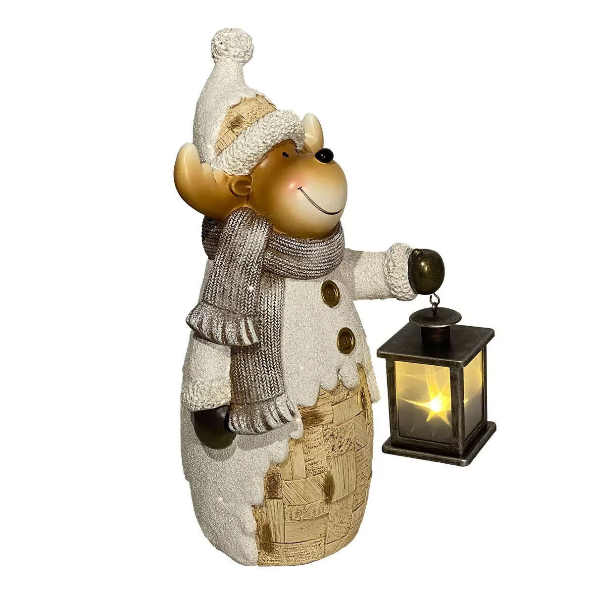 Holiday Moose with Lantern