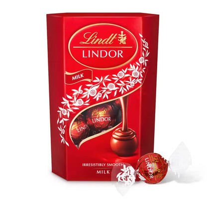 Lindt Lindor Milk Chocolate and Assorted Chocolate Truffles Pack of 4 x 200g