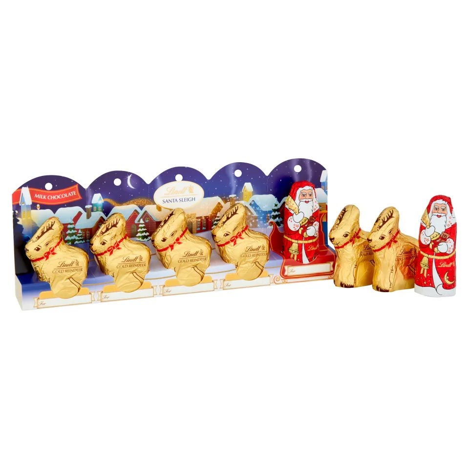 Lindt Santa Sleigh Milk Chocolate 5 Pack Perforation 50g