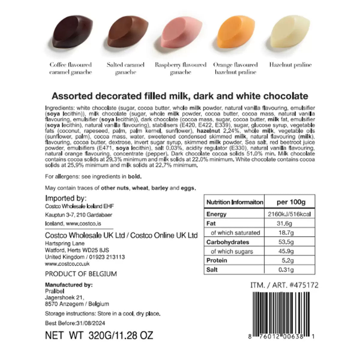 Pralibel Teardrop Collection 320g