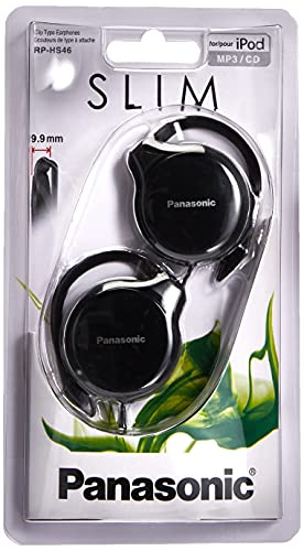 Panasonic RP-HS46EK Black Slim Clip-On Earphones