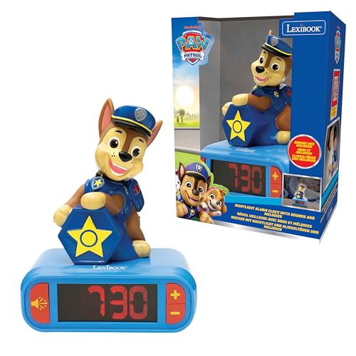 Lexibook 3D Paw Patrol Chase Childrens Clock Night Light