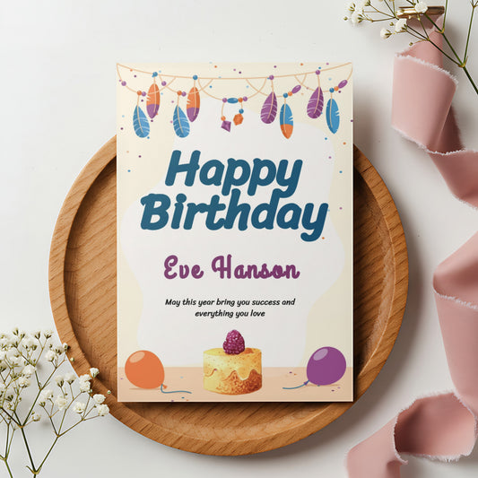Happy Birthday Greeting Card | Birthday Card Canva Template