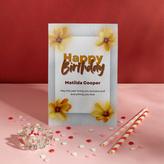 Happy Birthday Greeting Card | Editable Canva Template