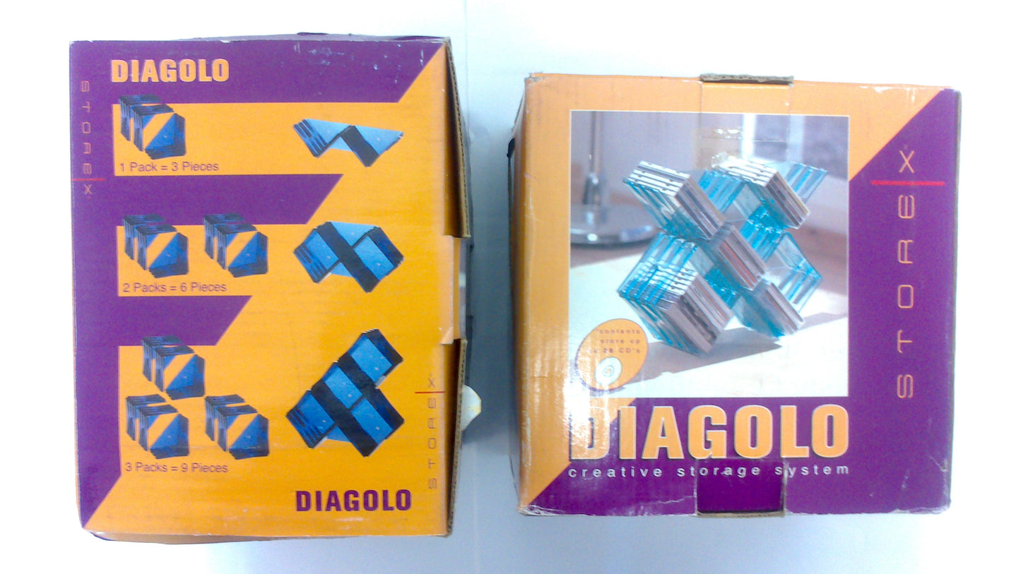 Diagolo Creative storage system for CD/DVD - CLEAR- CLEAR