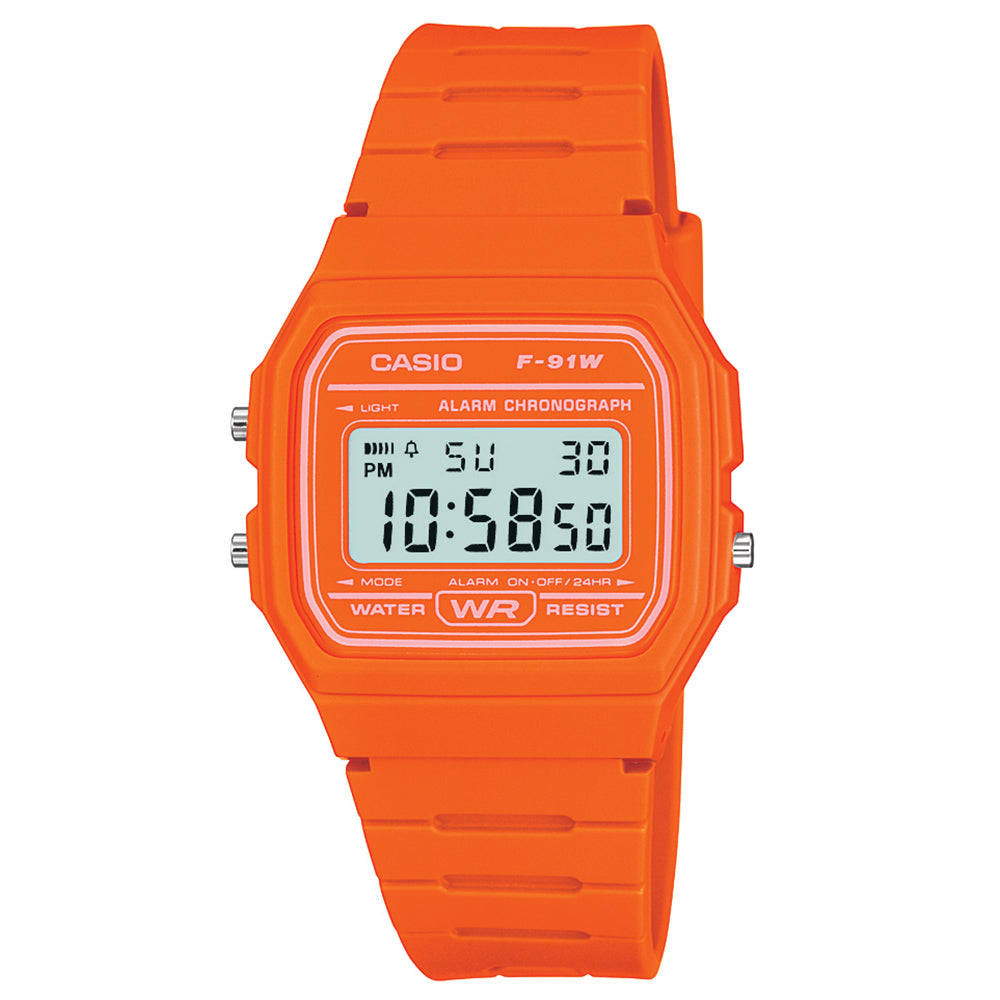 Casio Classic Digital Watch - Vibrant Orange