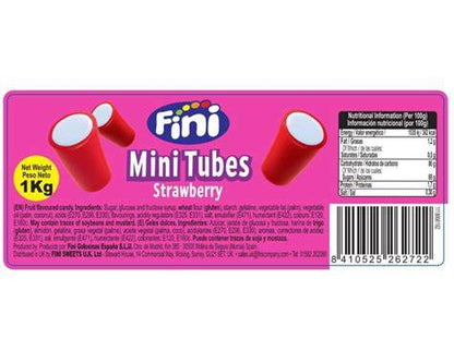 Fini Strawberry Mini Tubes Tub 1kg