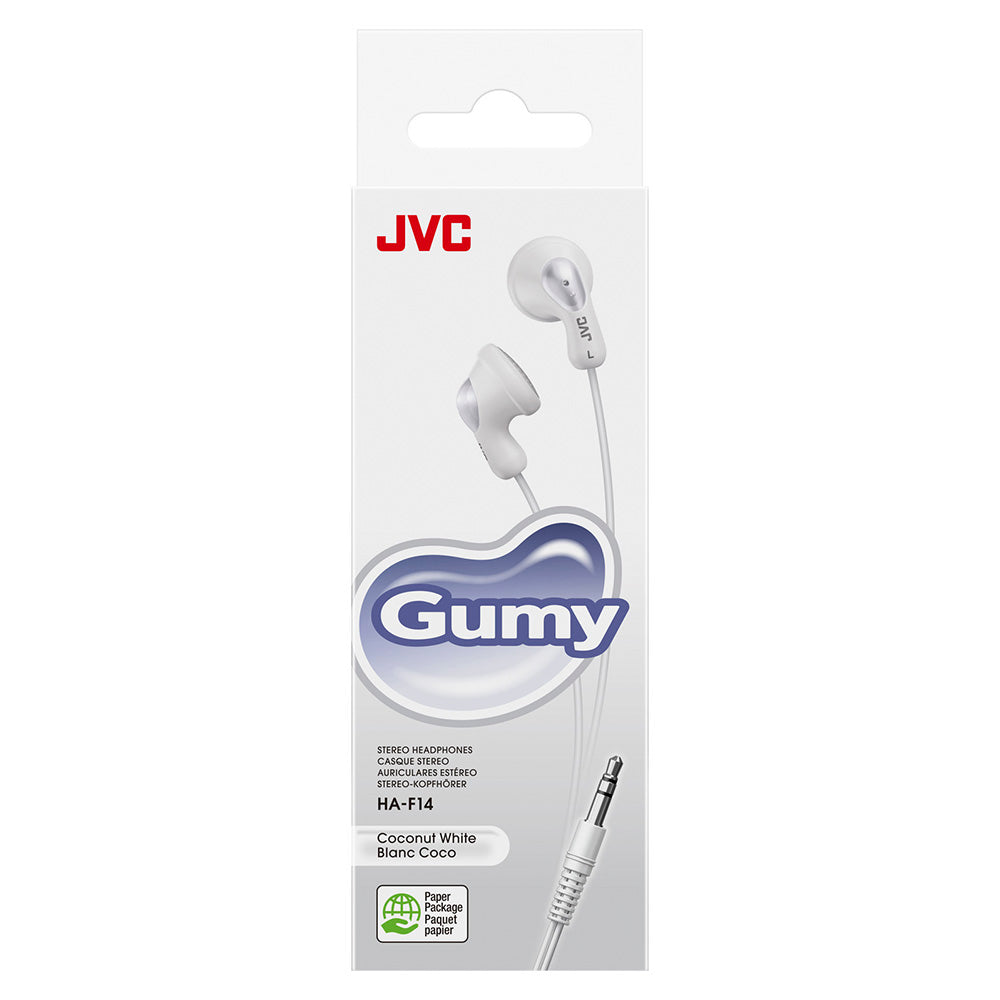 JVC Gumy Stereo Headphones - Coconut White