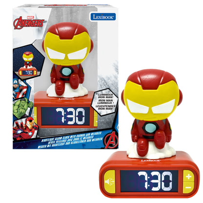 Lexibook 3D Iron Man Night Light Alarm Clock