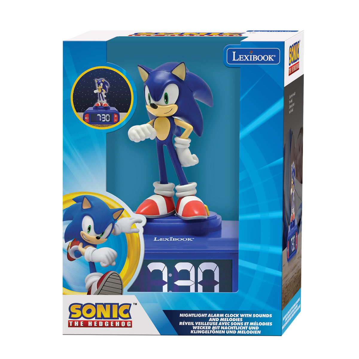 Lexibook 3D Sonic Night Light Alarm Clock