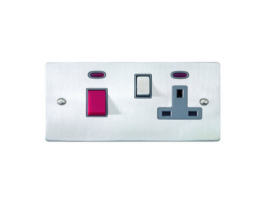 45A Cooker Control Unit with 13A Switched Socket - Superswitch SW210 BSS C
