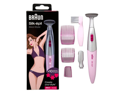 Braun FG1100 Pink Bikini Styler & Shaver Battery Operated