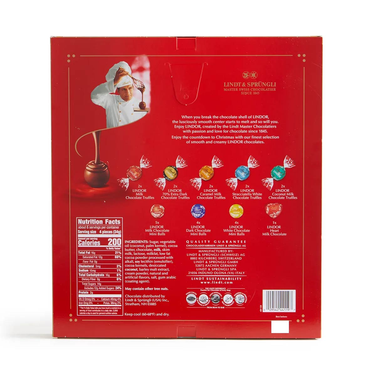 Lindt Milk Chocolate Truffles Advent Calender