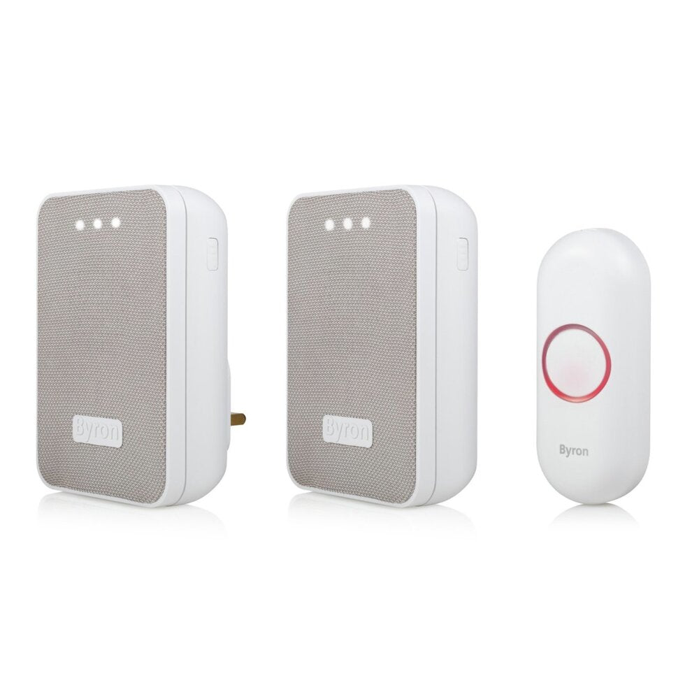 Byron DBY-22324UK 150m Wireless Bell/Portable/Plugin chime