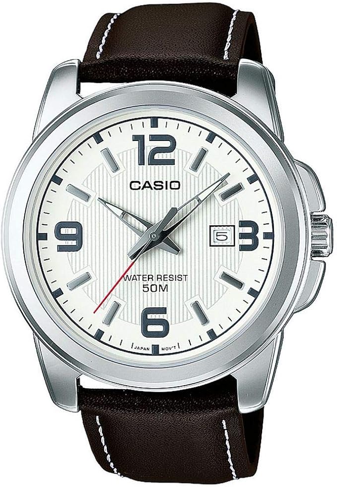Casio MTP-1314PL-7AVEF men's brown leather analogue watch