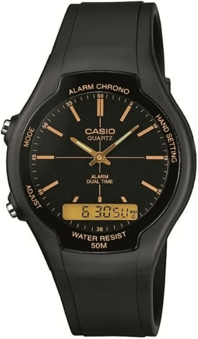 Casio W-90H-9EVEF black digital Illuminator watch