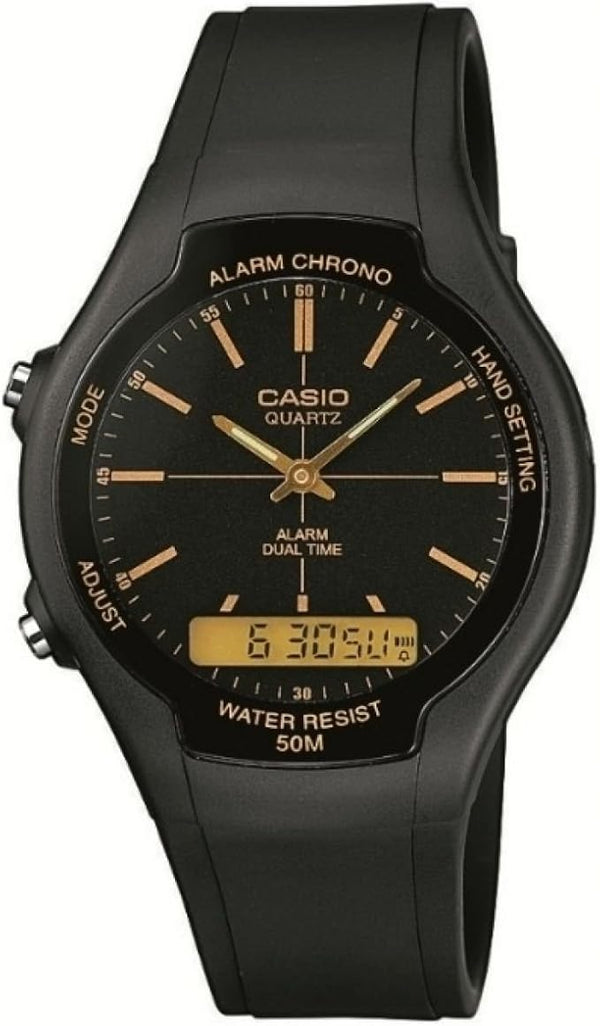 Casio W-90H-9EVEF Black Digital Illuminator Watch