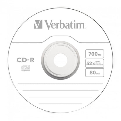 Verbatim CD-R80 Semi-Branded Spindle 50 No 43351 cdr recordable discs