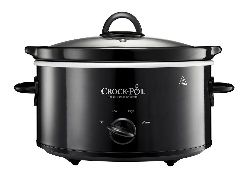 Crockpot CSC078 Slow Cooker Removable Easy Clean Ceramic Bowl 3.7L Slow Cooker Black