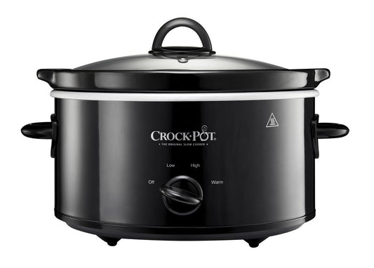 Crockpot CSC078 Slow Cooker Removable Easy Clean Ceramic Bowl 3.7L Slow Cooker Black