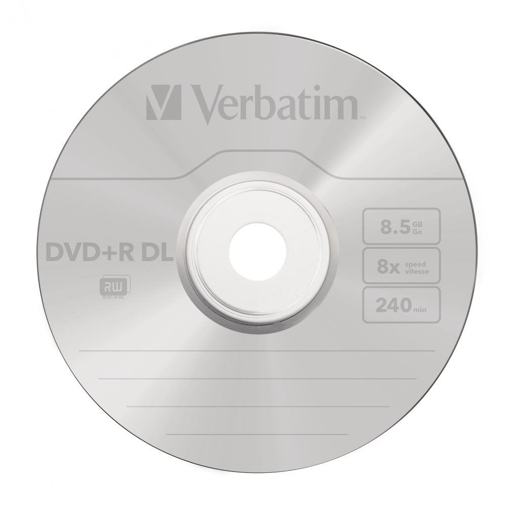 Verbatim DVD+R 8.5GB 8x Speed 240min Double Layer DVD Discs Spindle 10