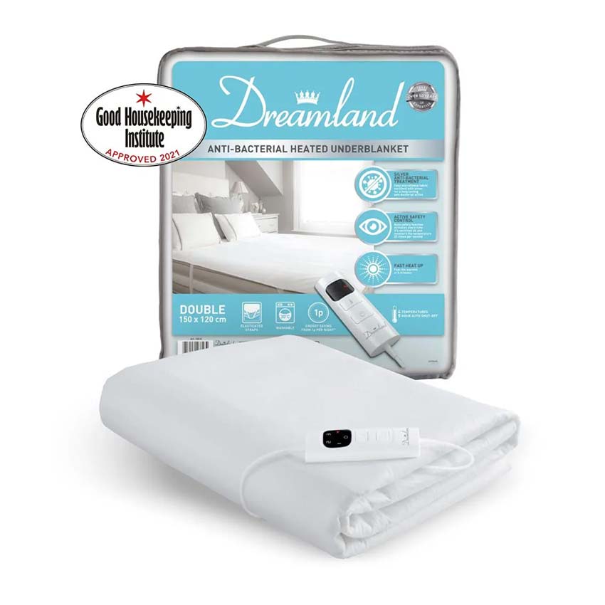 Dreamland 16818 Anti-Bacterial Heated Underblanket Double