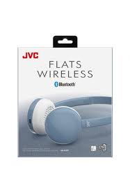 JVC HA-S22W Blue Bluetooth Flats Wireless Headphones