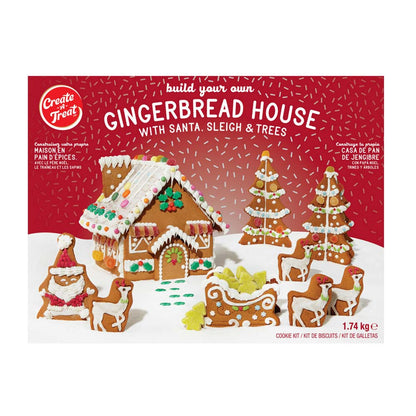 Gingerbread House with Santa, Sleigh & Tree Kit 1.74kg