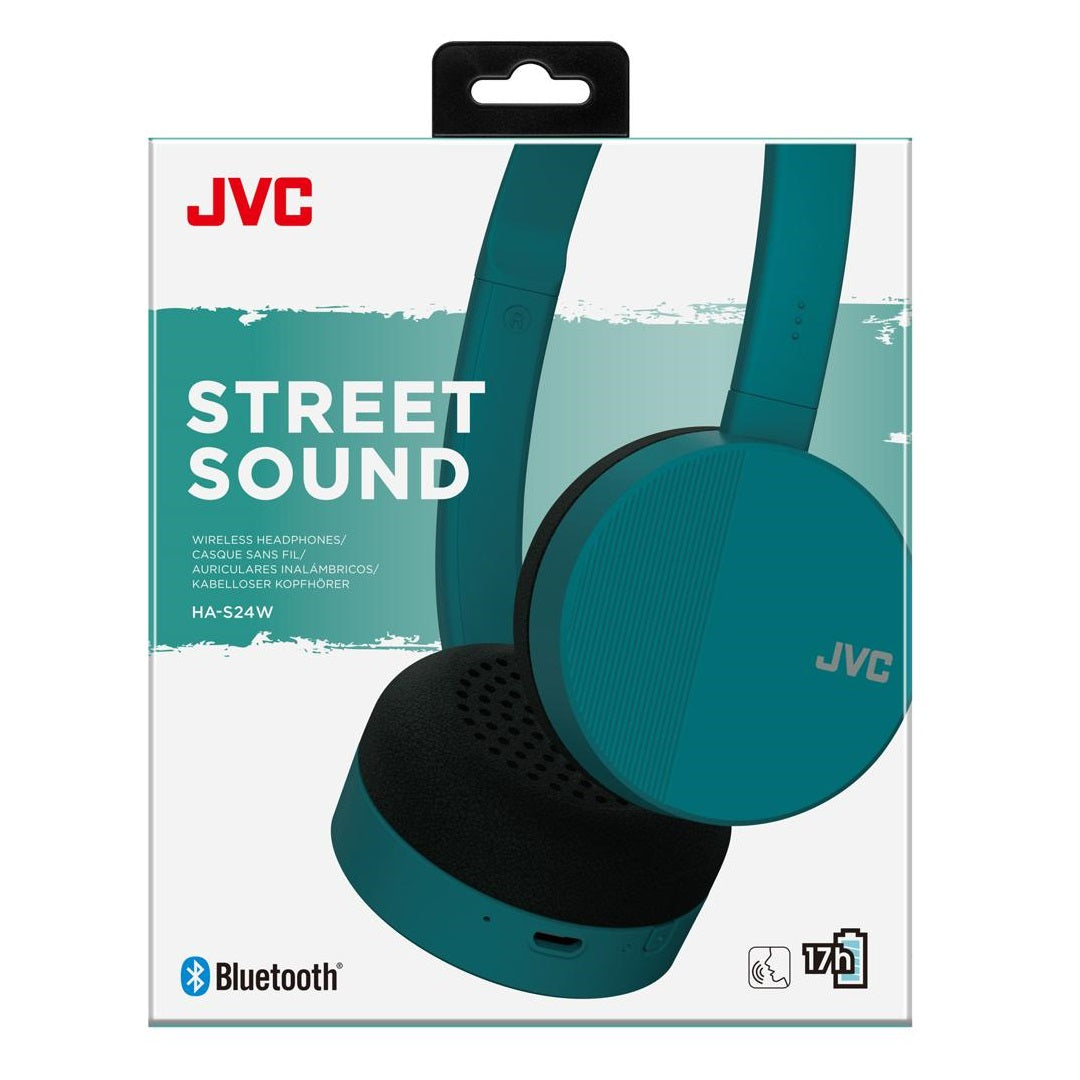 JVC HA-S24W-Z-U Mint Lightweight and Foldable Wireless Bluetooth Headphones