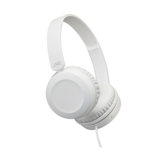 JVC HAS31M Headphones with Microphone, White - Wired, Binaural, Over-Ear Headphones