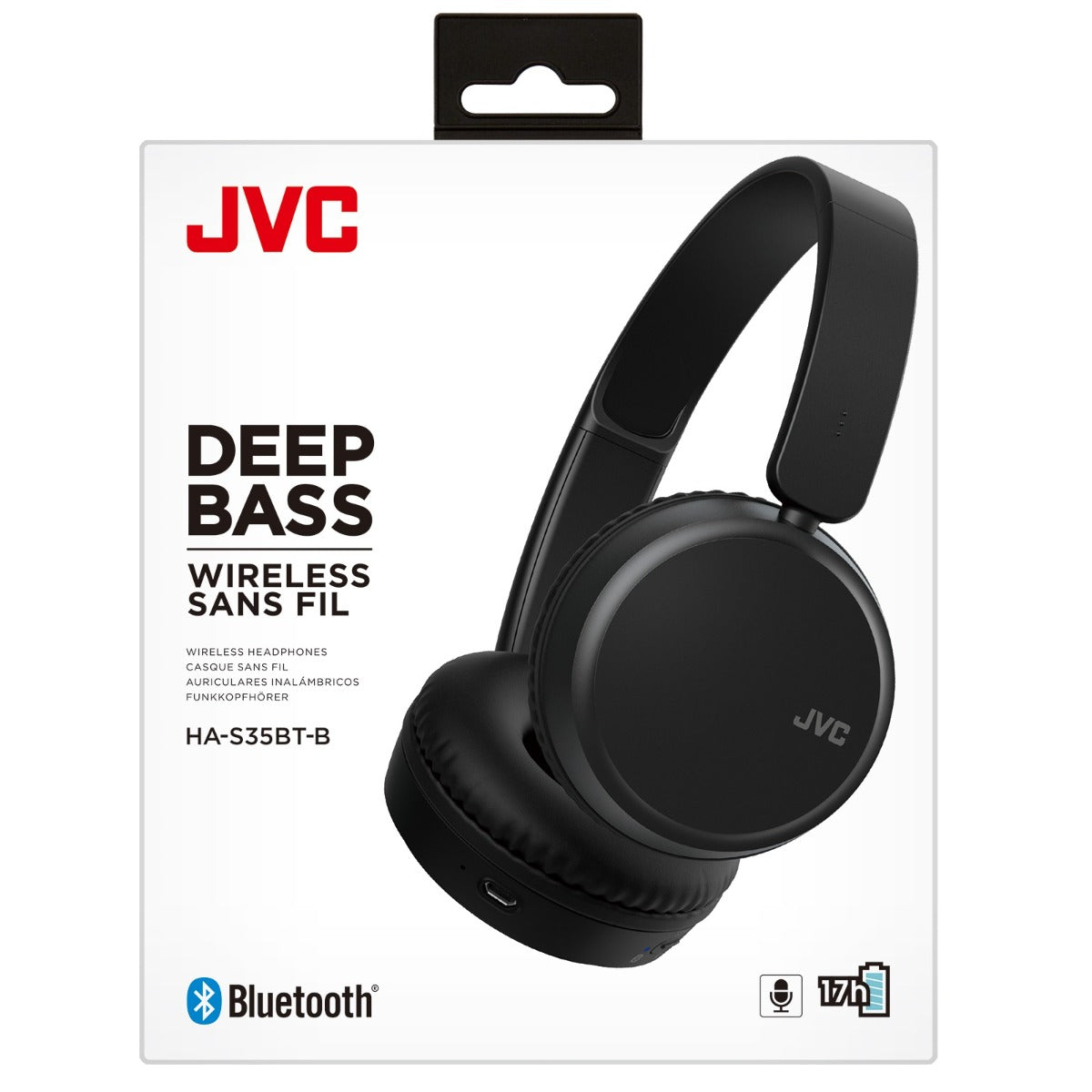 JVC HA-S35BT-B-U Wireless Bluetooth Headphones