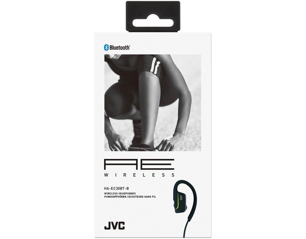 JVC HAEC30BT Black AE Wireless Bluetooth Sport Ear Clip Headphones