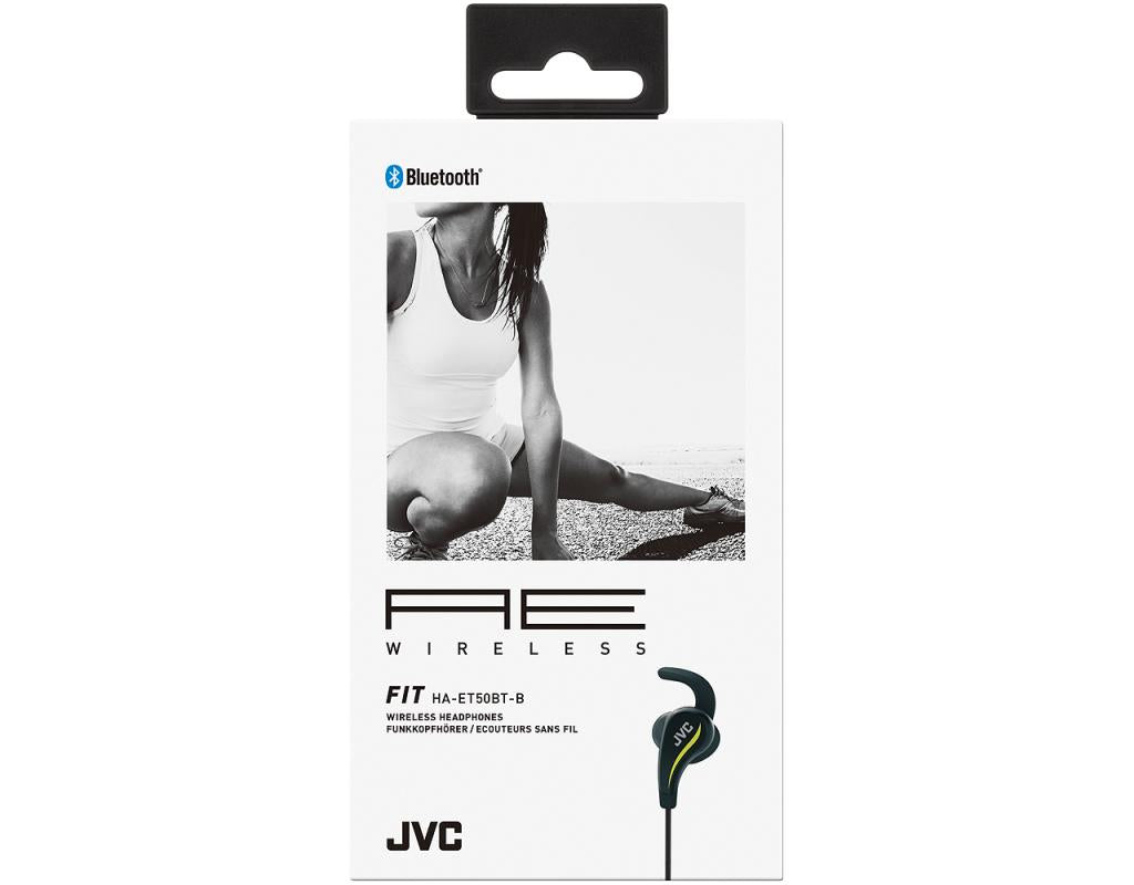 JVC HAET50BTB BLACK AE Wireless Bluetooth Headset w/Fit Motion Swivel /Brand New