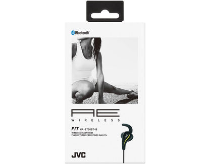 JVC HAET50BTB BLACK AE Wireless Bluetooth Headset w/Fit Motion Swivel /Brand New