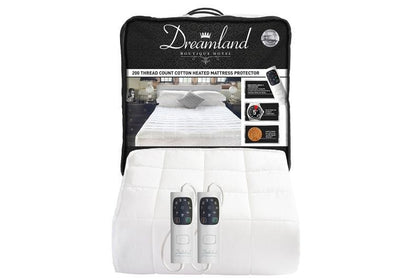 Dreamland 16703 Boutique Super King 200 Thread Count Cotton Heated Mattress Protector