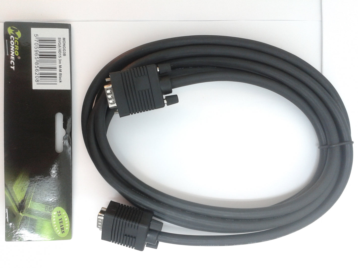 Microconnect MONGG3B SVGA HD15 3m Male-Male Black - Brand New