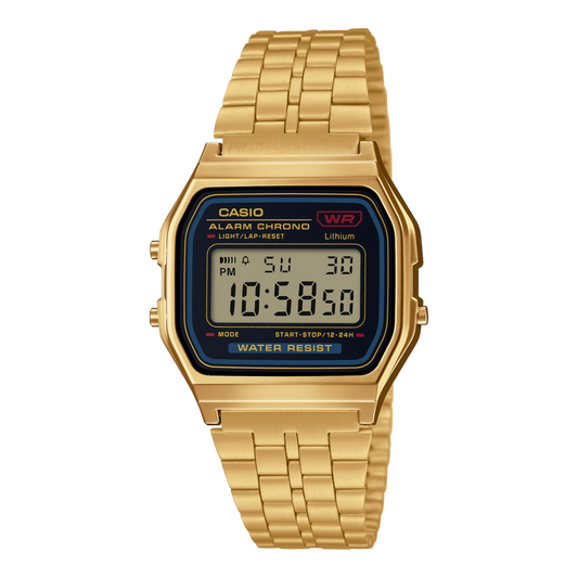Casio A159WGEA-1EF Retro LCD Watch - Gold Tone