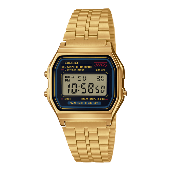 Casio A159WGEA-1EF Retro LCD Watch - Gold Tone